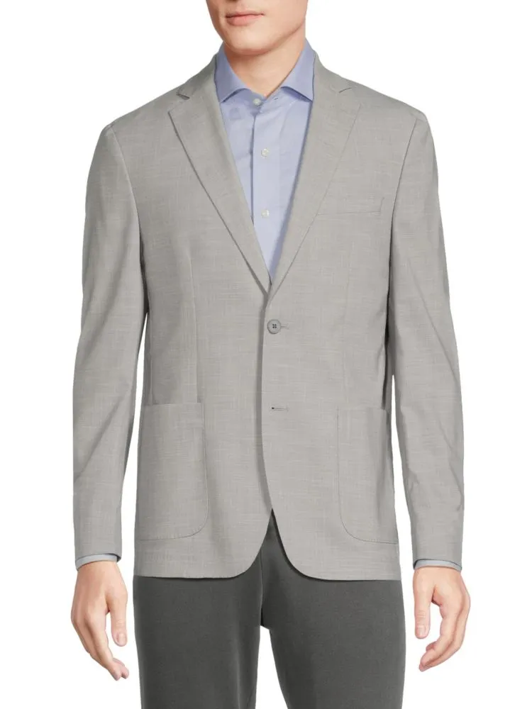 Michael Kors Textured Blazer in Pearl Gray