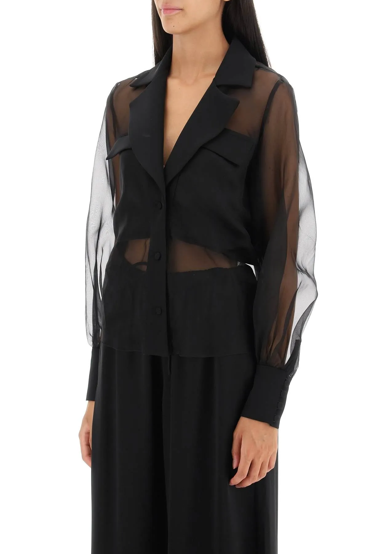 Mvp wardrobe 'rodeo drive' shirt in silk organza