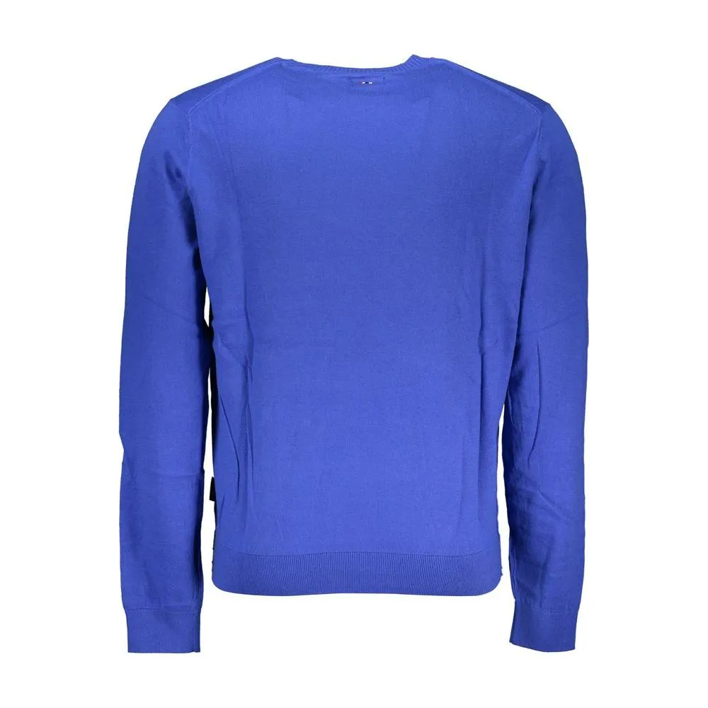 Napapijri Chic Blue Crew Neck Embroidered Sweater