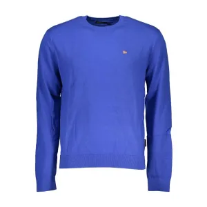 Napapijri Chic Blue Crew Neck Embroidered Sweater