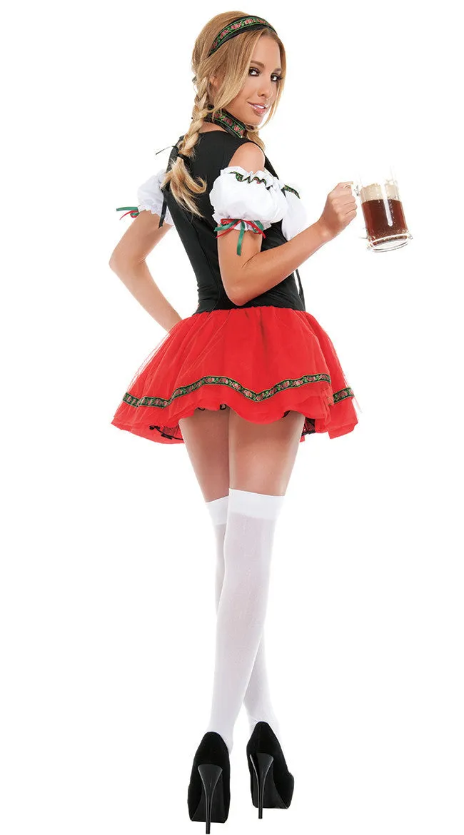 Oktoberfest Dirndl Costume Germany Beer Maid Tavern Wench Waitress Outfit Cosplay Halloween Fancy Party Dress