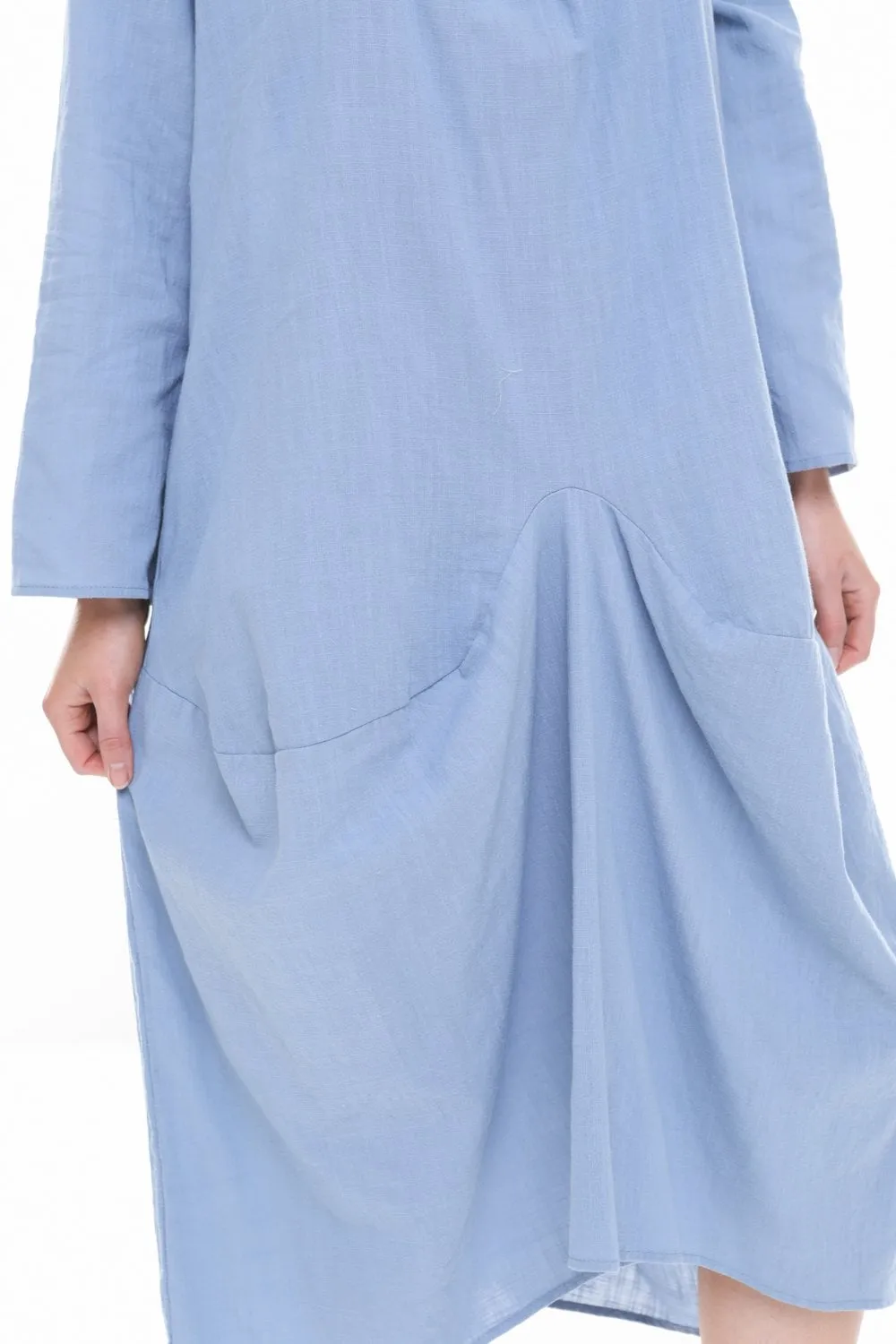 Oversized Tulip Style Floaty Style Tuck Design Pockets Dress