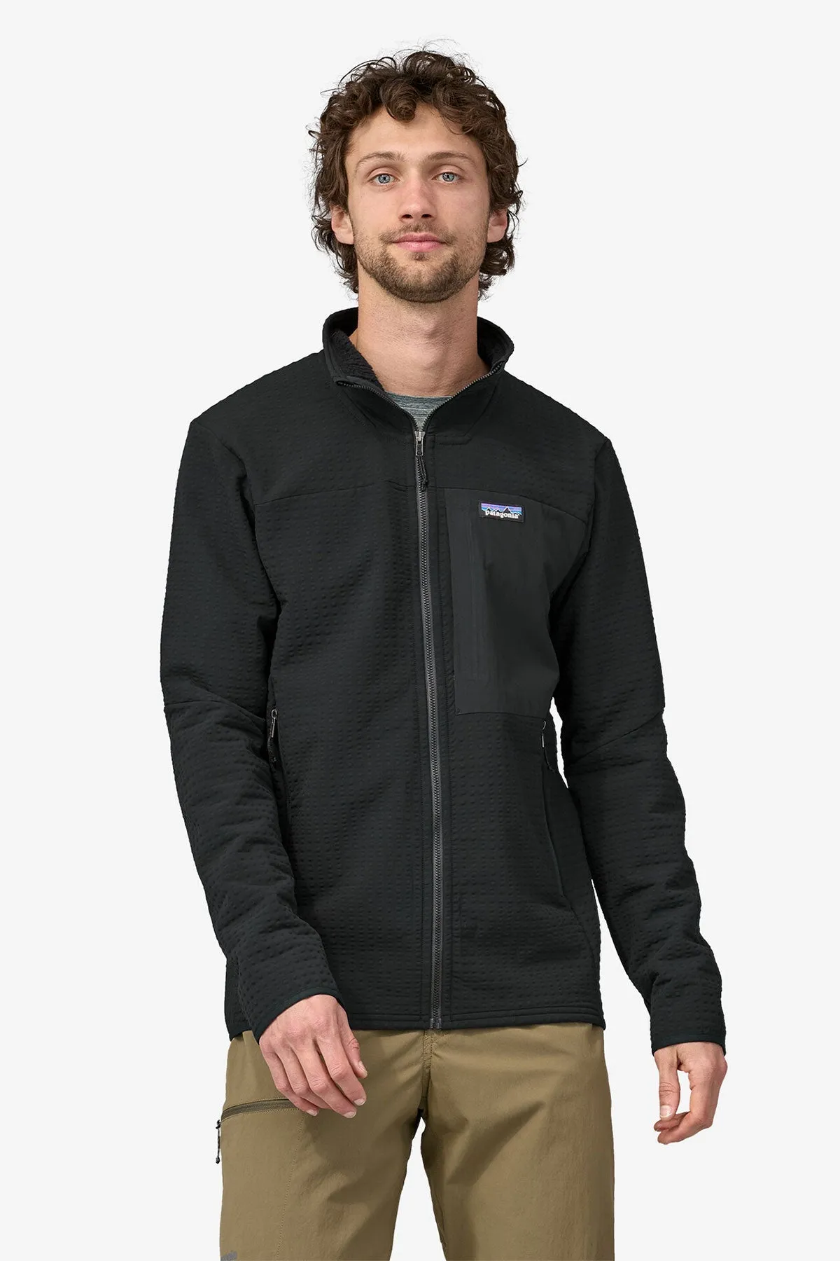 Patagonia Mens R2 TechFace Custom Jackets, Black