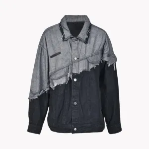 Pre Order:  Spliced Ripped Effect Demin Jacket