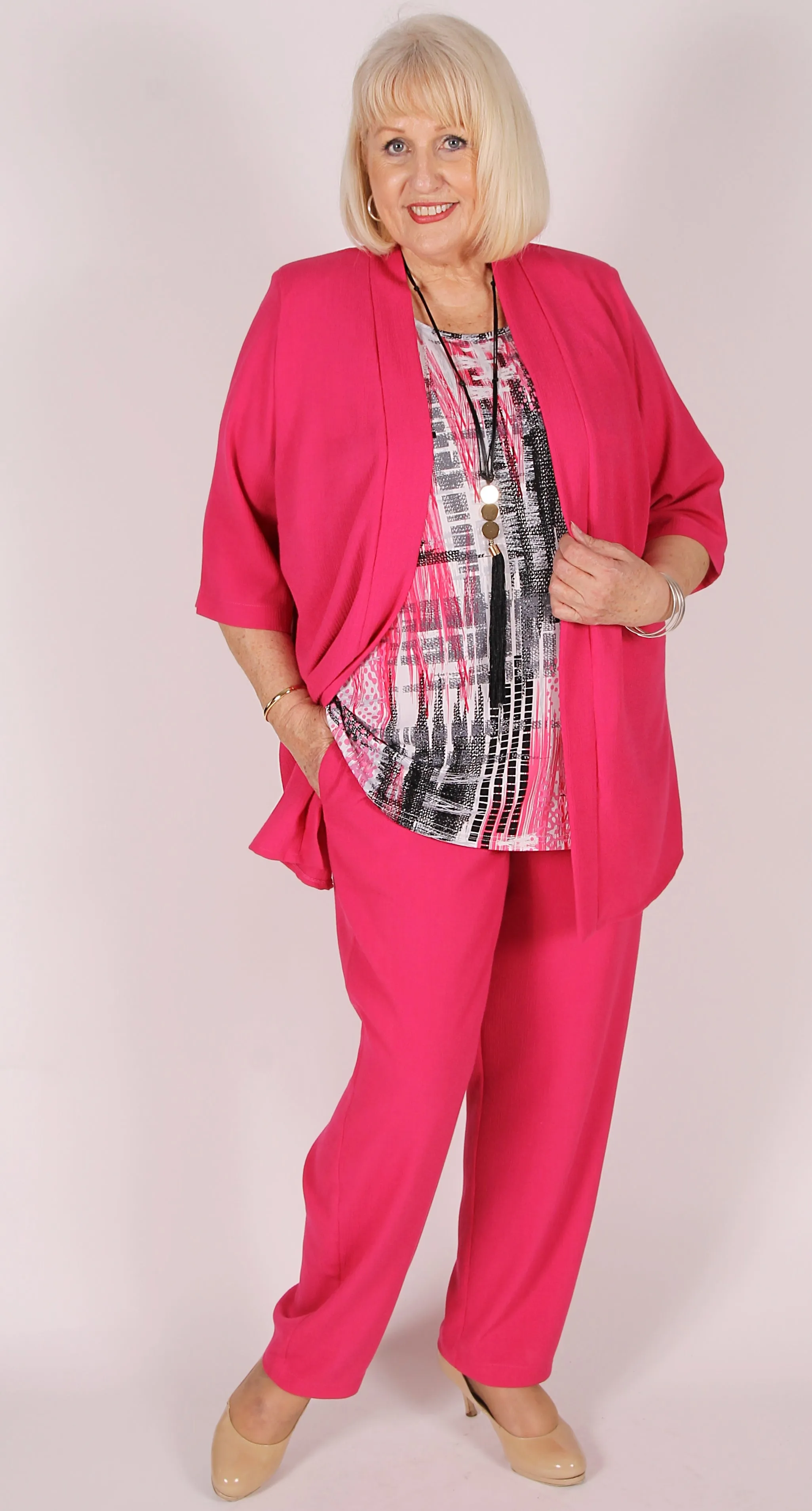 Relaxed Cut Pant Pink Crinkle