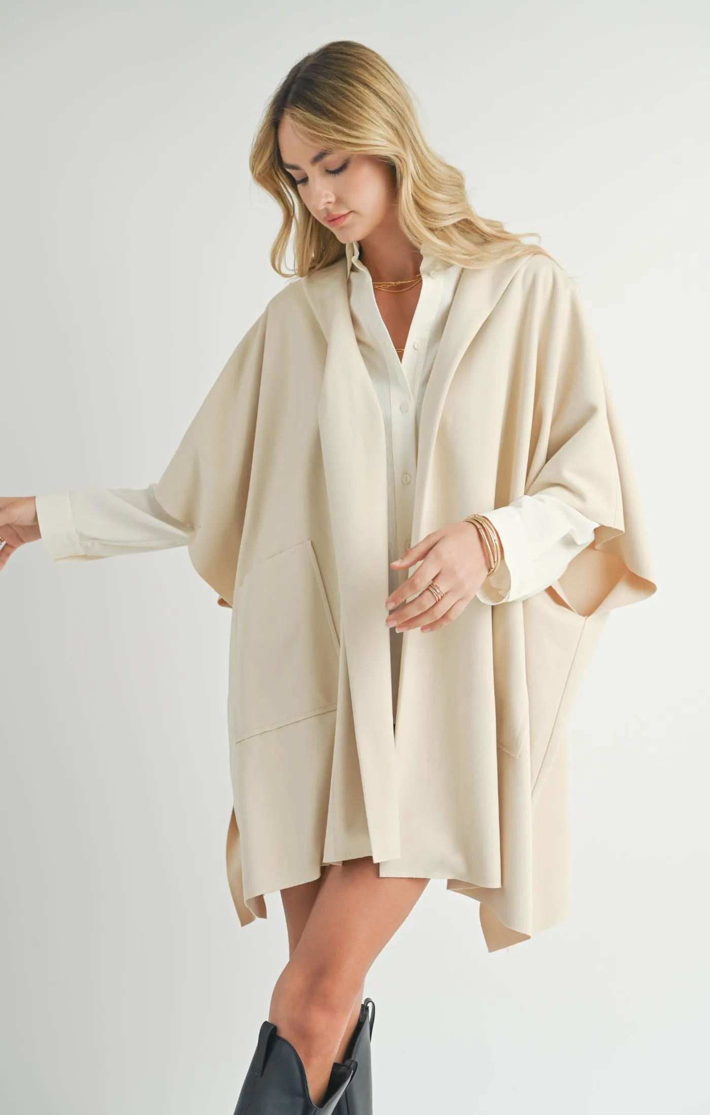 Sadie And Sage Lisha Belted Poncho