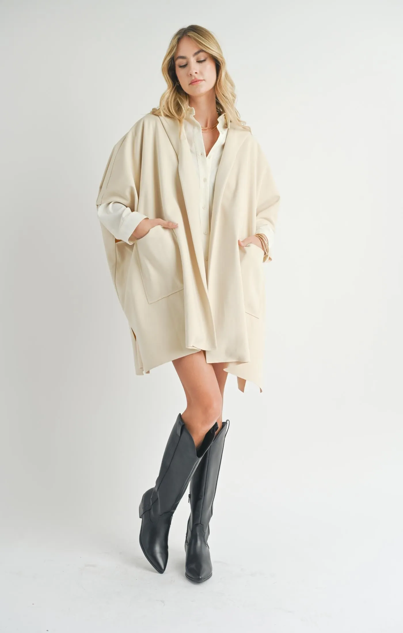 Sadie And Sage Lisha Belted Poncho