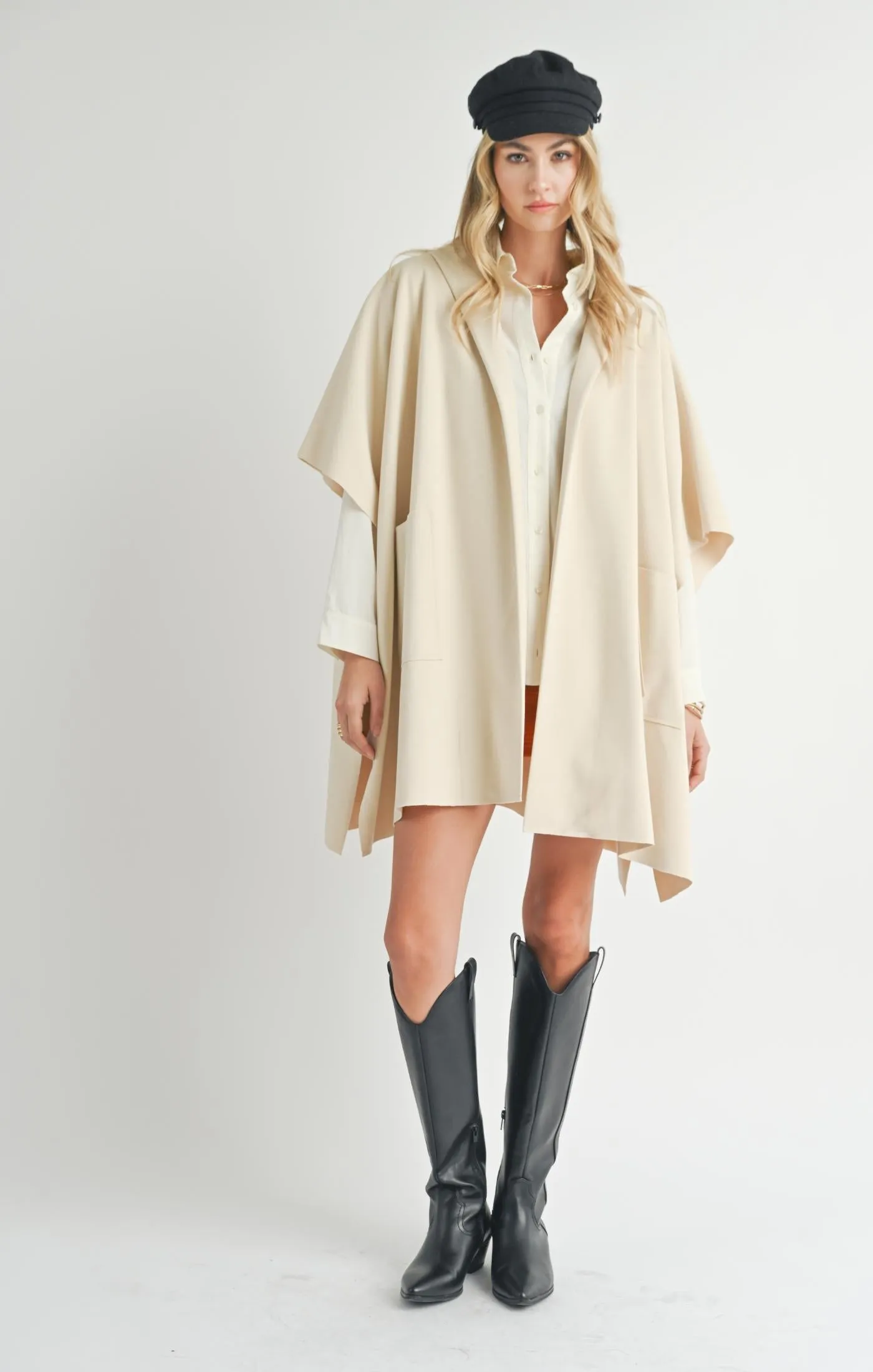 Sadie And Sage Lisha Belted Poncho