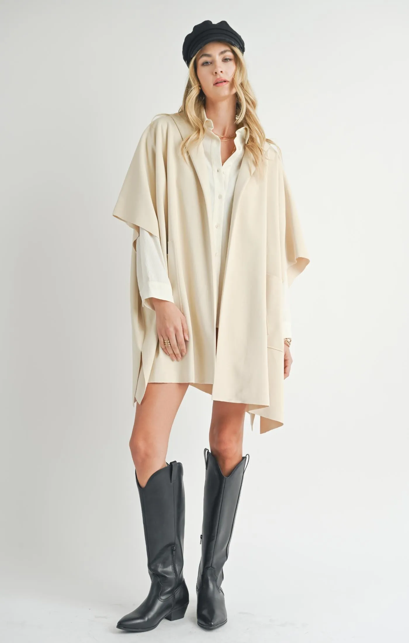 Sadie And Sage Lisha Belted Poncho