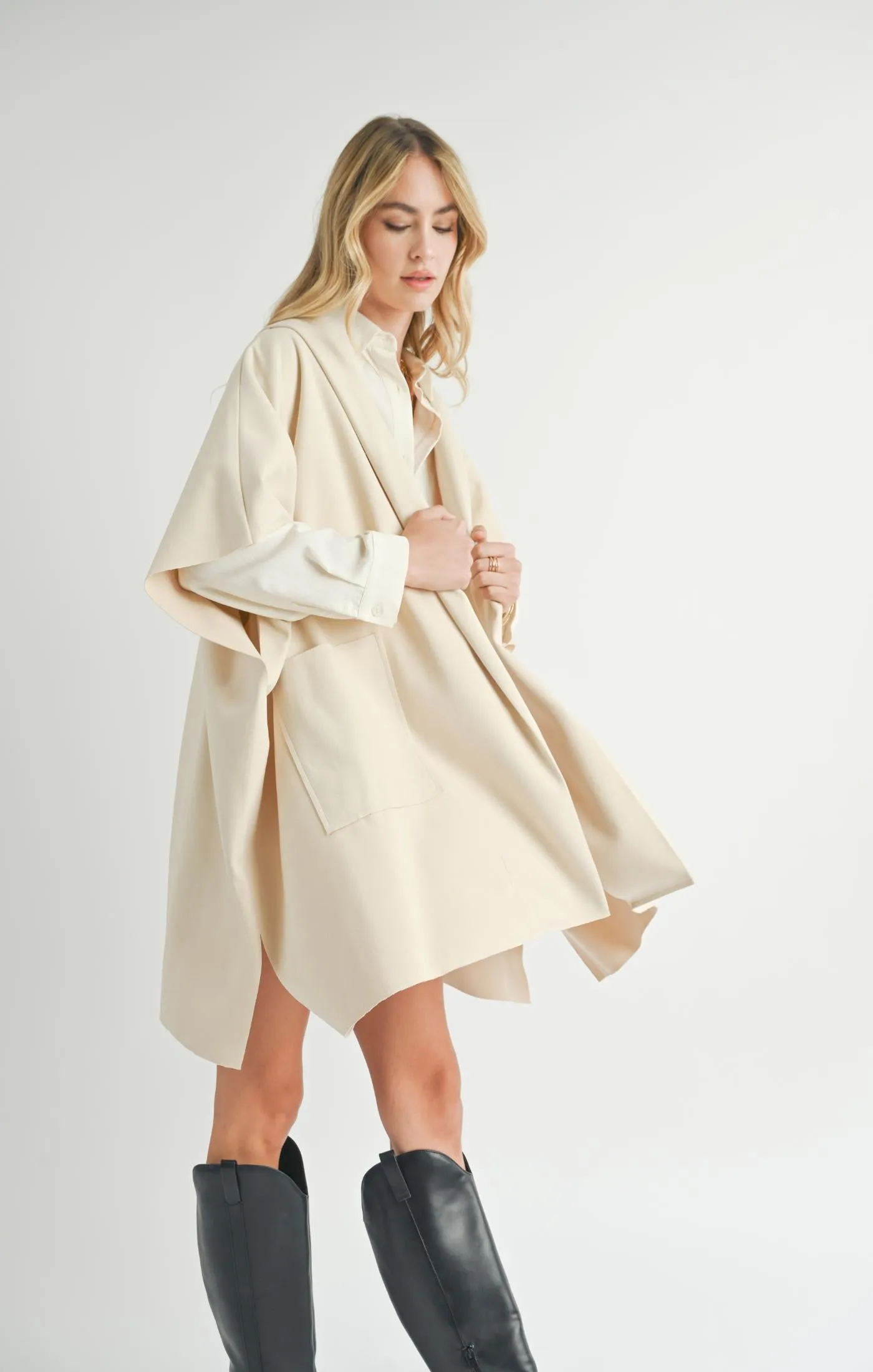 Sadie And Sage Lisha Belted Poncho