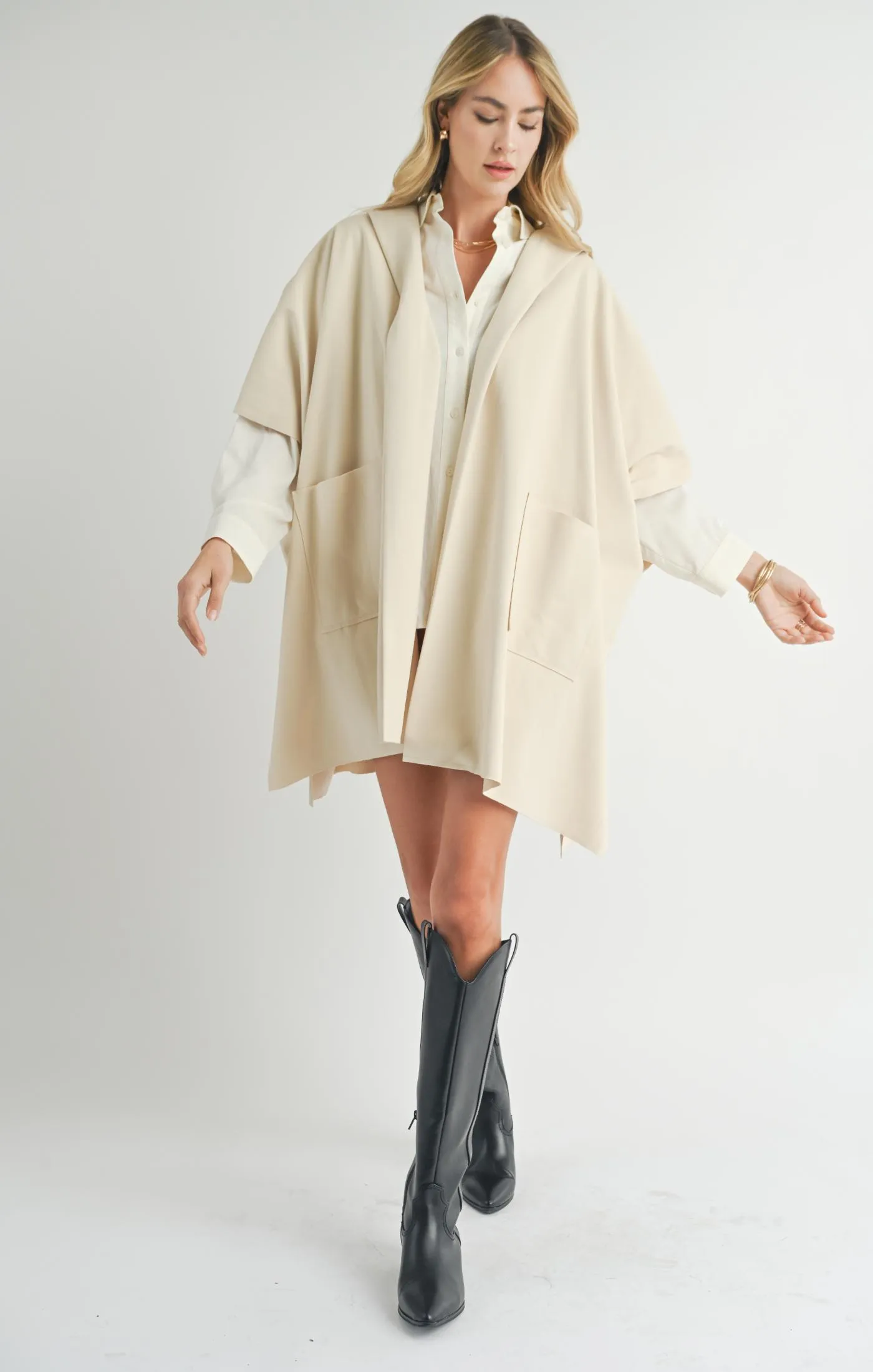 Sadie And Sage Lisha Belted Poncho