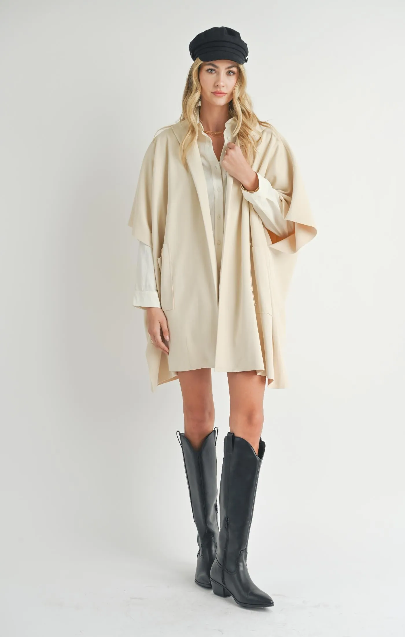 Sadie And Sage Lisha Belted Poncho