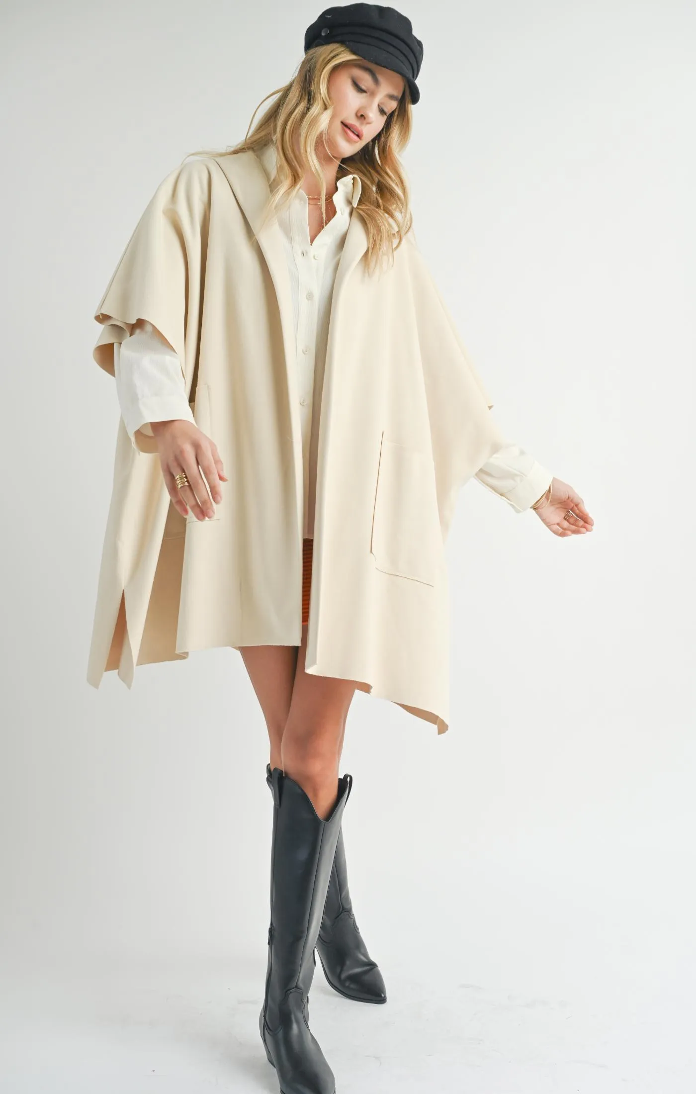 Sadie And Sage Lisha Belted Poncho