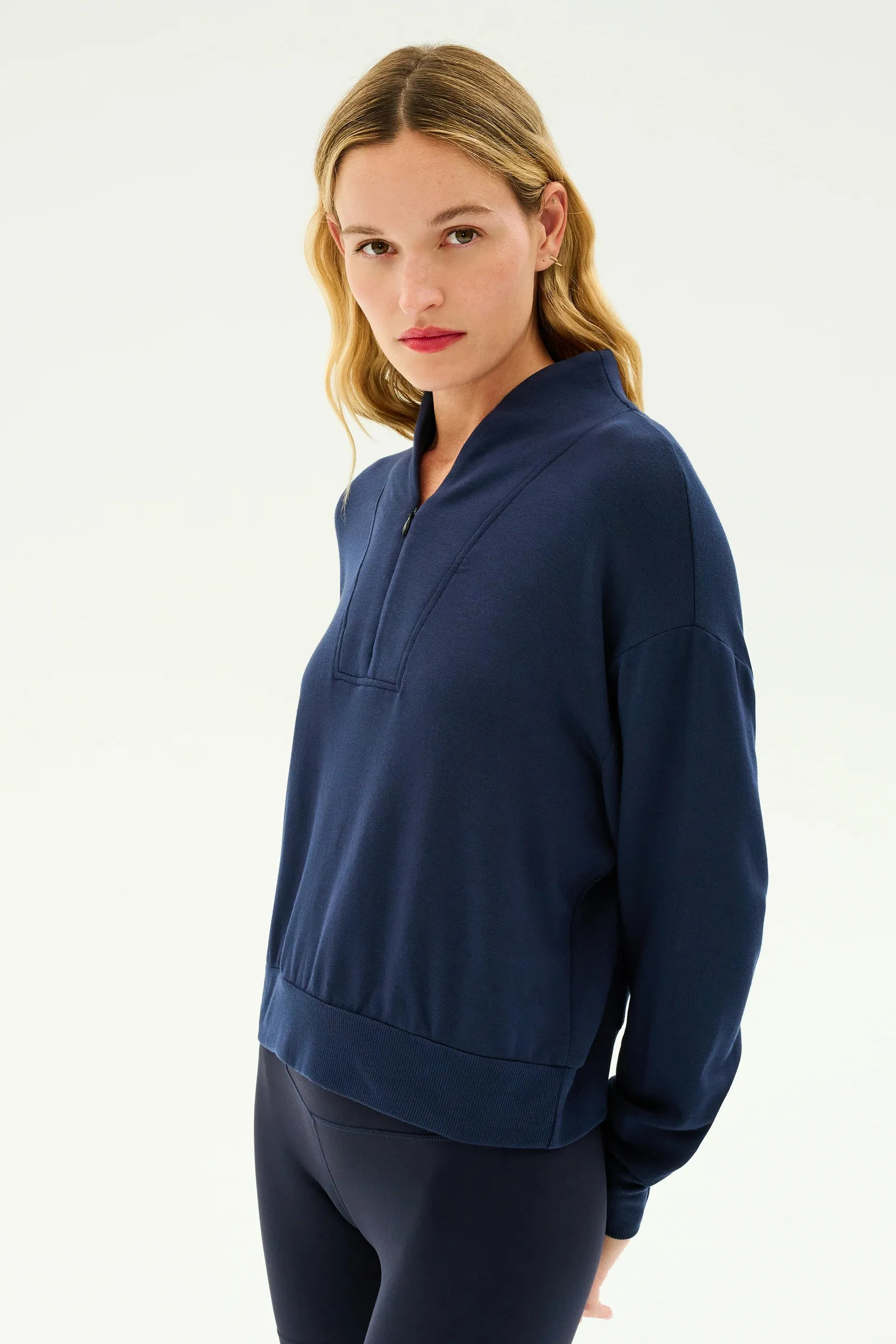 SPLITS59 | Birdie Fleece 1/2 Zip - Indigo