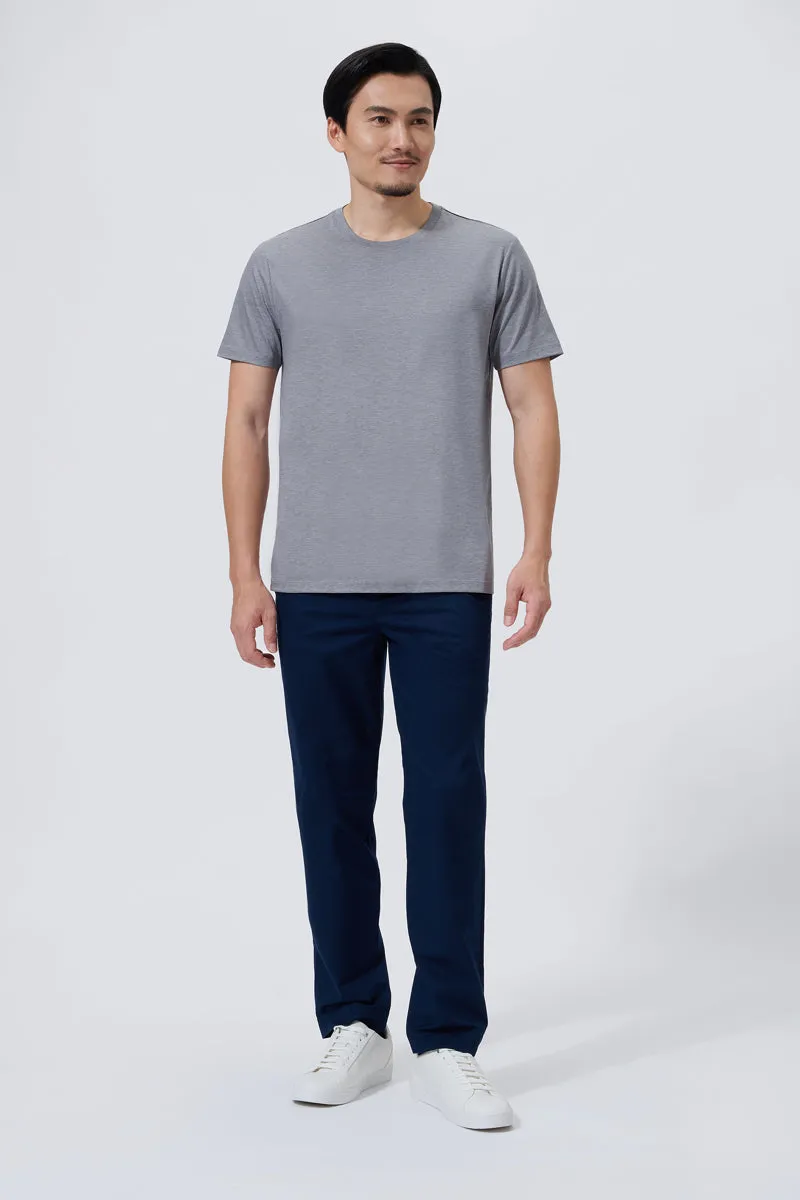 Supreme Cotton-Silk Crew Neck T-Shirt | Grey BC5081