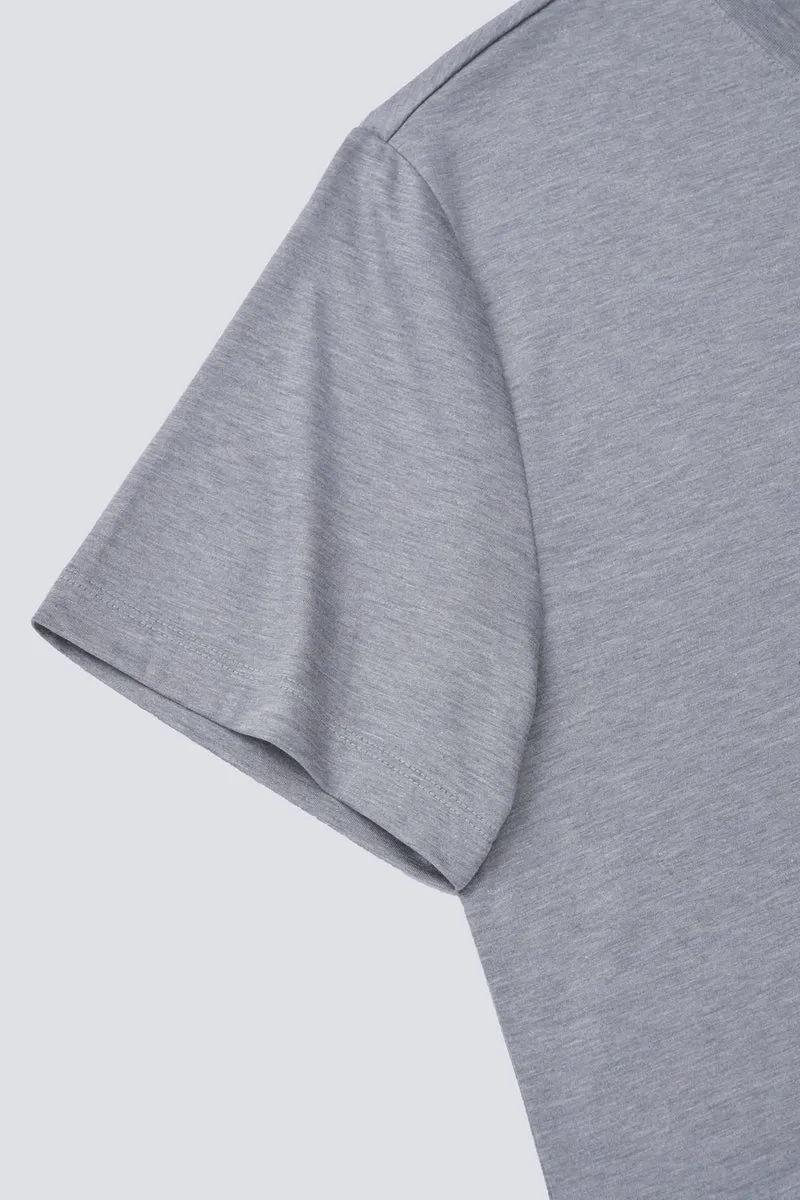 Supreme Cotton-Silk Crew Neck T-Shirt | Grey BC5081