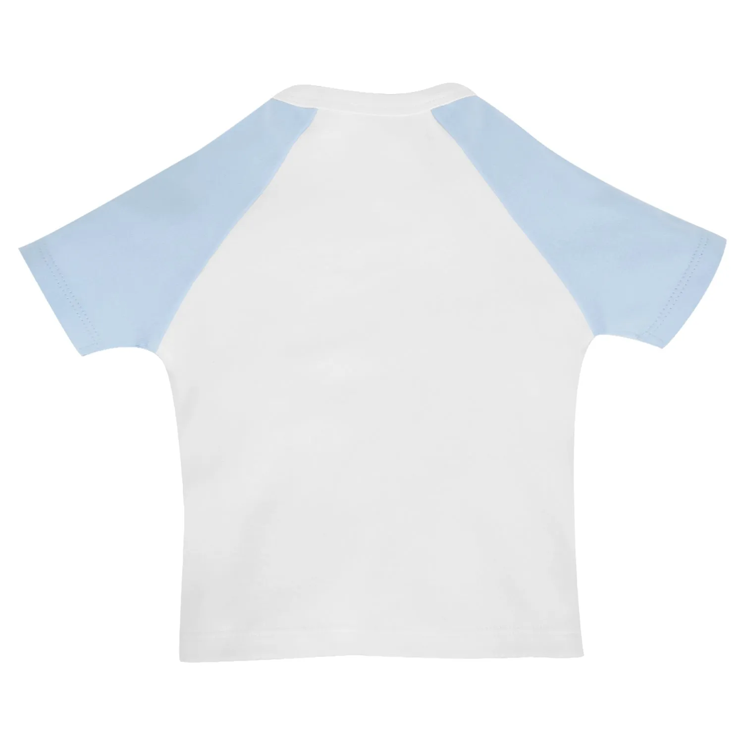 T-Shirt Half Sleeves Boys 2Pc Pack - White/Baby Blue