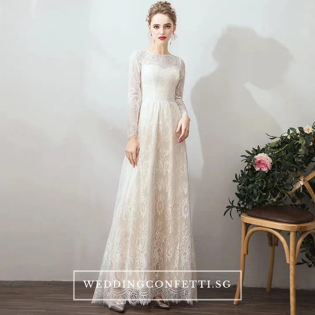 The Jerena Wedding Bridal Long Sleeves Gown