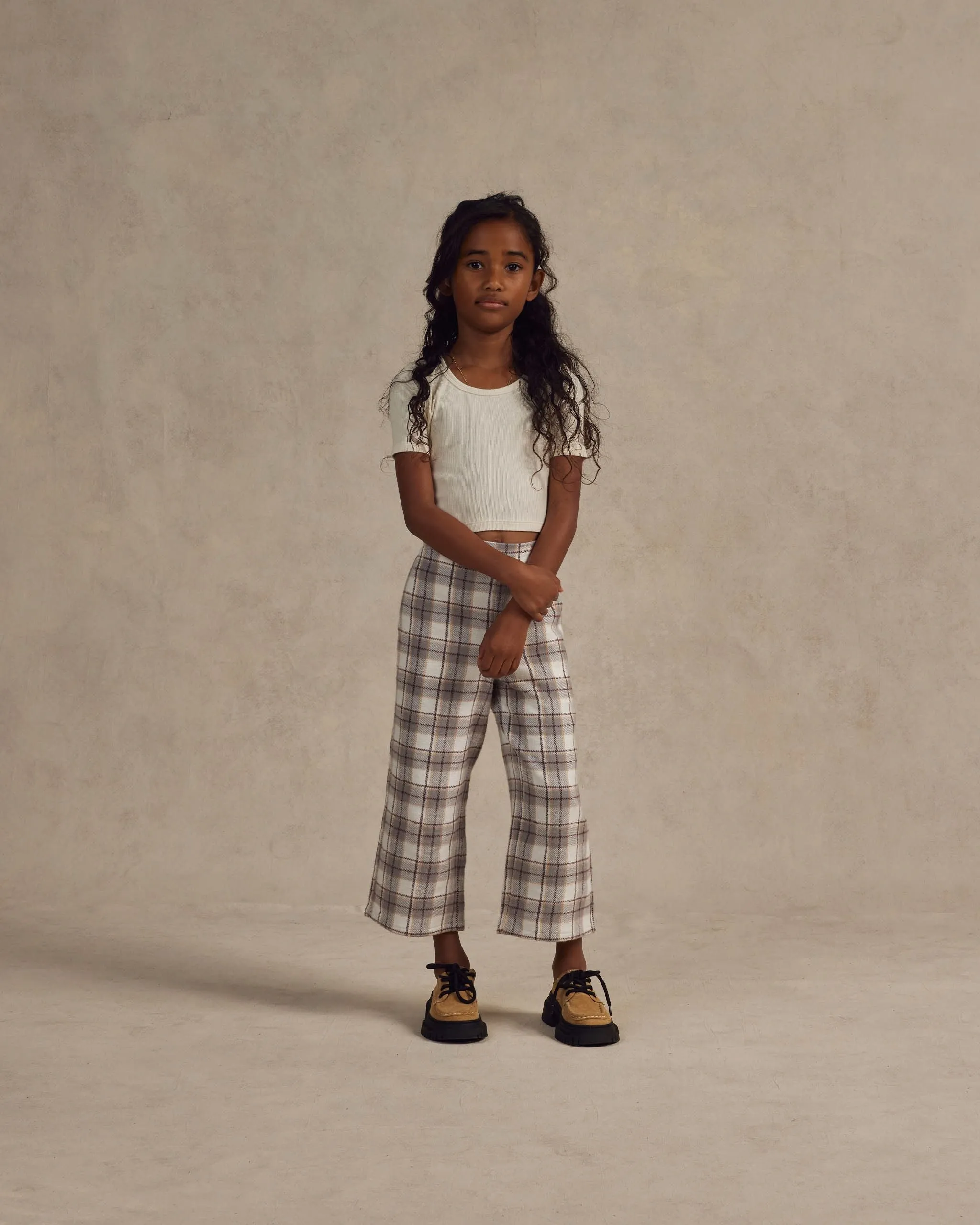 The Logan Pant by Rylee   Cru - Blue Flannel - KIDS