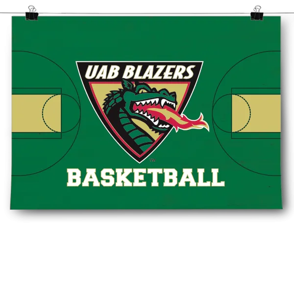 UAB Blazers - Basketball Court Poster