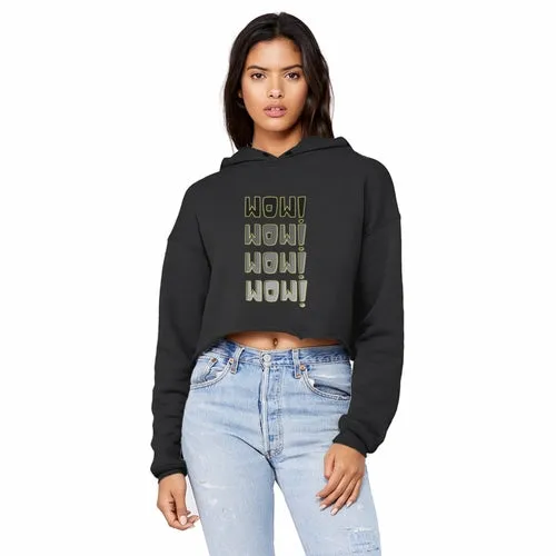 Uniquely You Womens Hoodie - Raw Edge Cropped Hooded Shirt - Graphic /