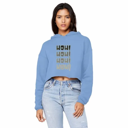 Uniquely You Womens Hoodie - Raw Edge Cropped Hooded Shirt - Graphic /