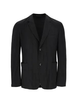 unstructured single-breasted blazer