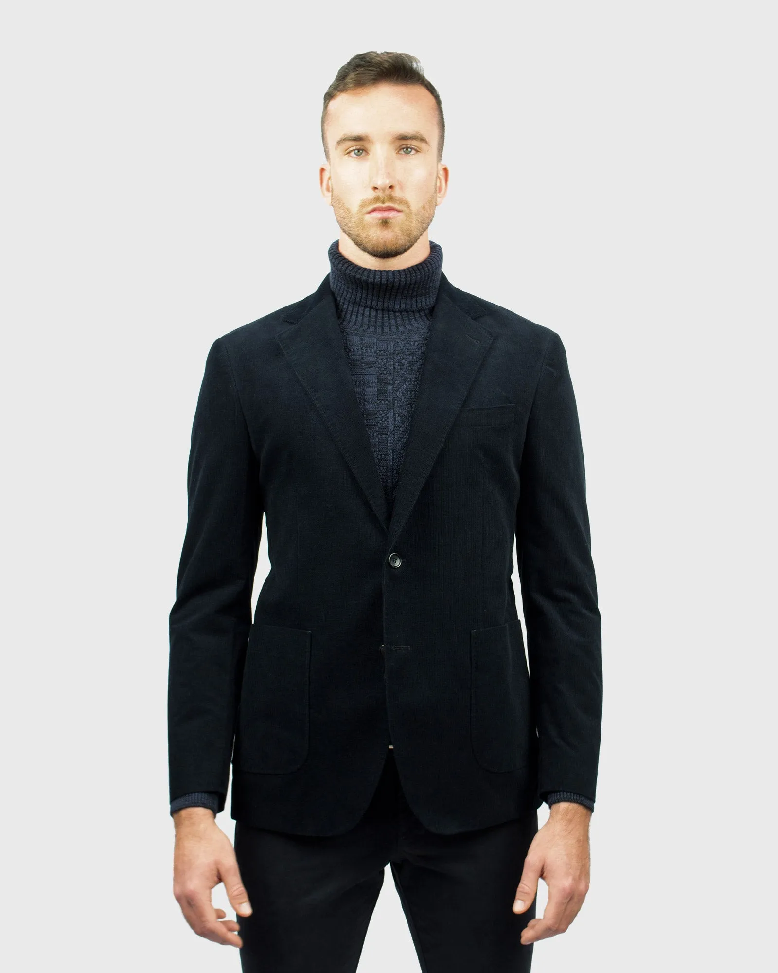 VINCENT & FRANKS VFFJJ956 DARK NAVY CORD JACKET