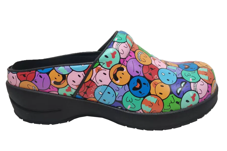 Wellness Faves Work Clogs - Emojis