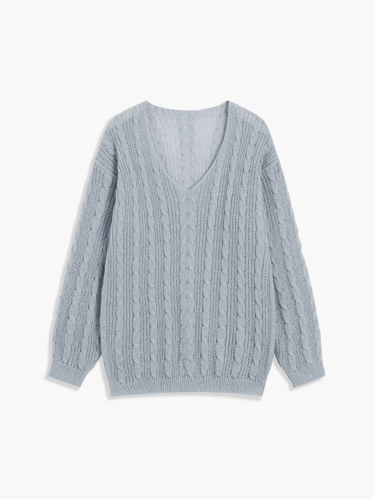 Wenkouban-Christmas Thanksgiving outfits_Cable Knit Graceful Oversized Sweater