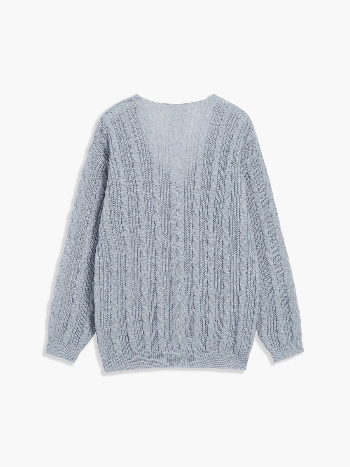 Wenkouban-Christmas Thanksgiving outfits_Cable Knit Graceful Oversized Sweater