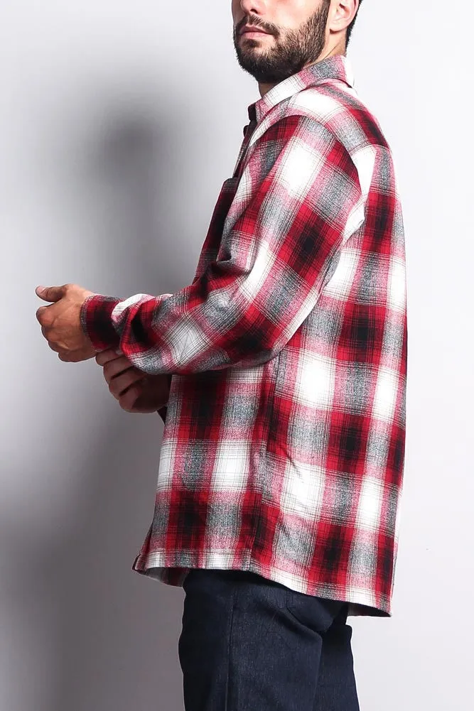 Western Casual Plaid Long Sleeve Button Up Shirt