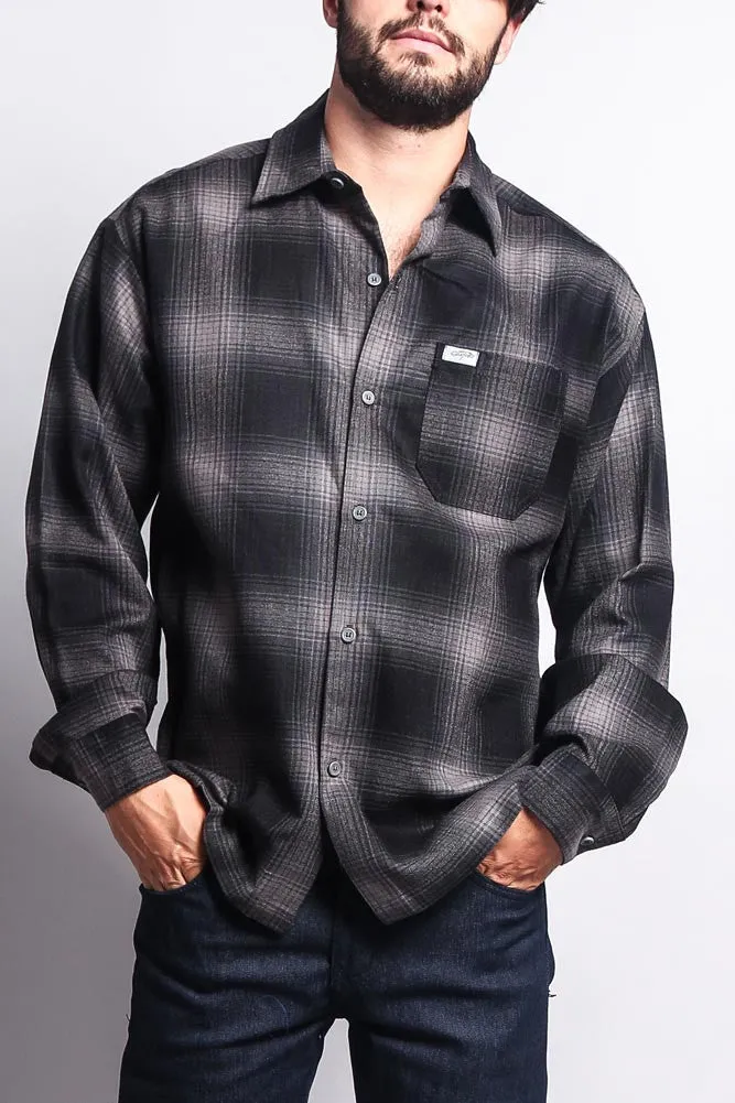 Western Casual Plaid Long Sleeve Button Up Shirt