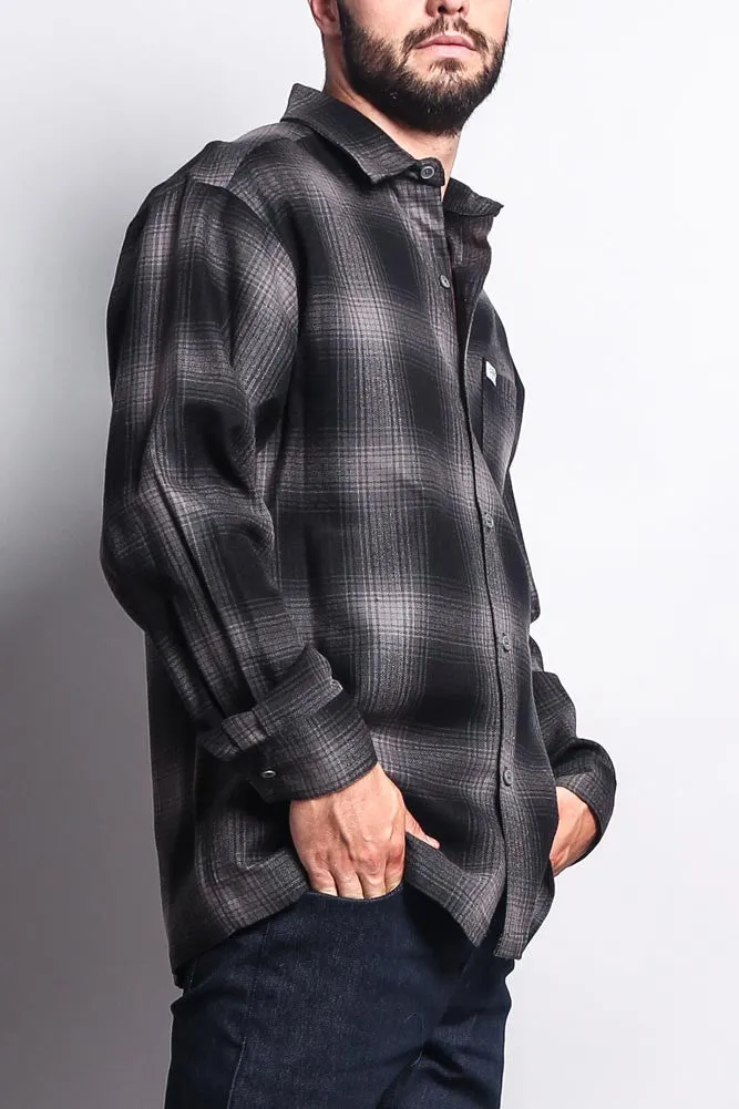 Western Casual Plaid Long Sleeve Button Up Shirt