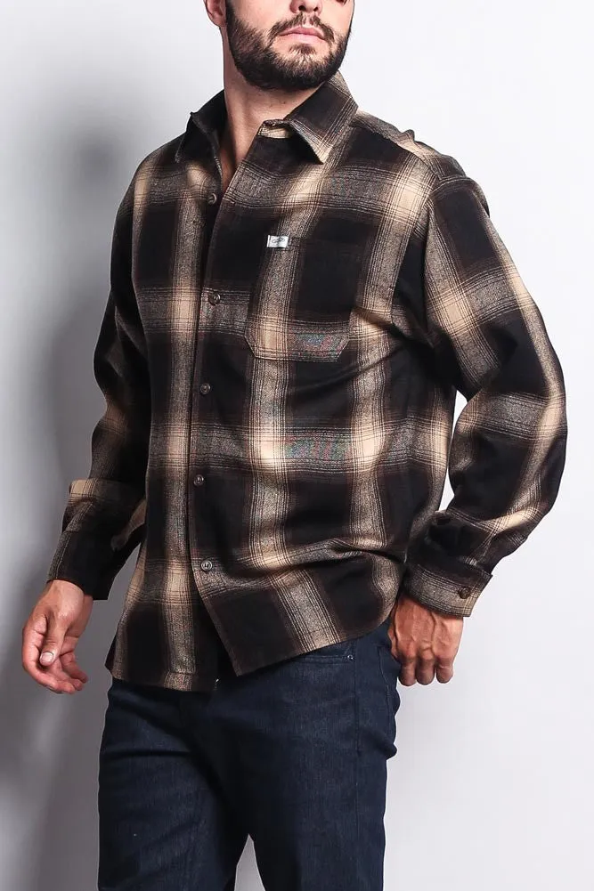 Western Casual Plaid Long Sleeve Button Up Shirt