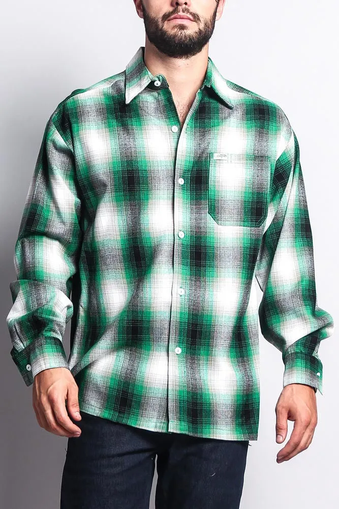 Western Casual Plaid Long Sleeve Button Up Shirt