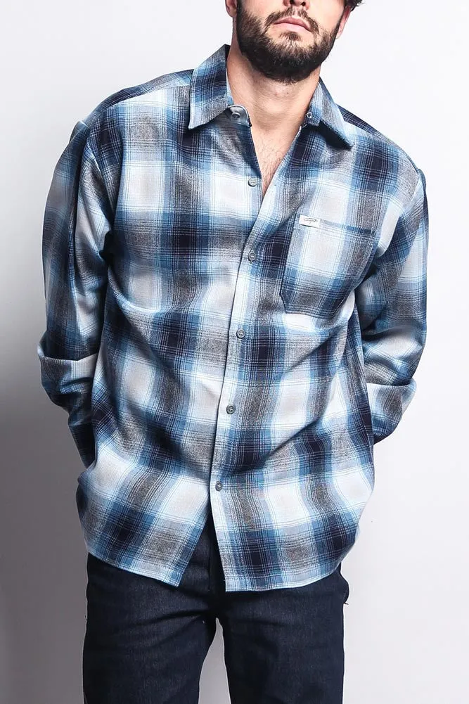 Western Casual Plaid Long Sleeve Button Up Shirt