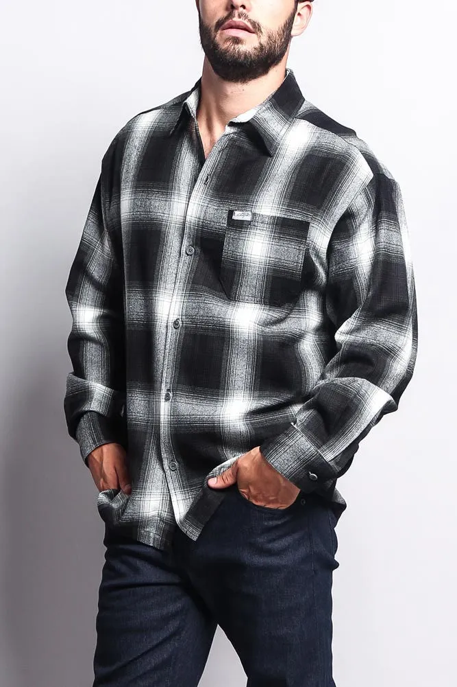 Western Casual Plaid Long Sleeve Button Up Shirt