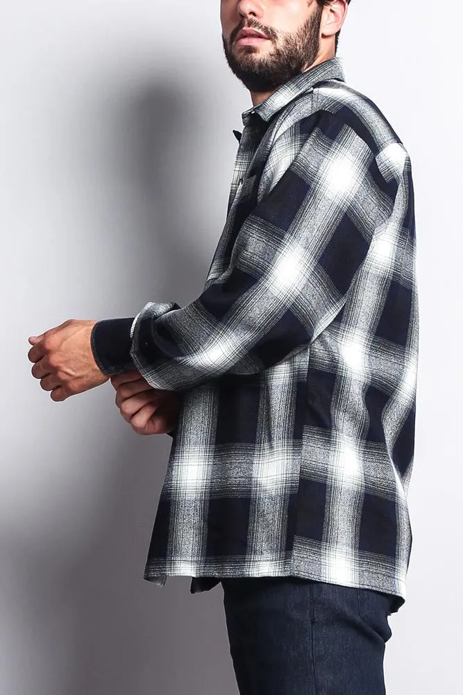 Western Casual Plaid Long Sleeve Button Up Shirt