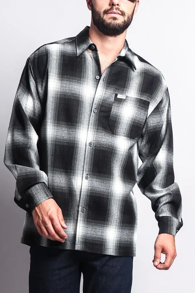 Western Casual Plaid Long Sleeve Button Up Shirt