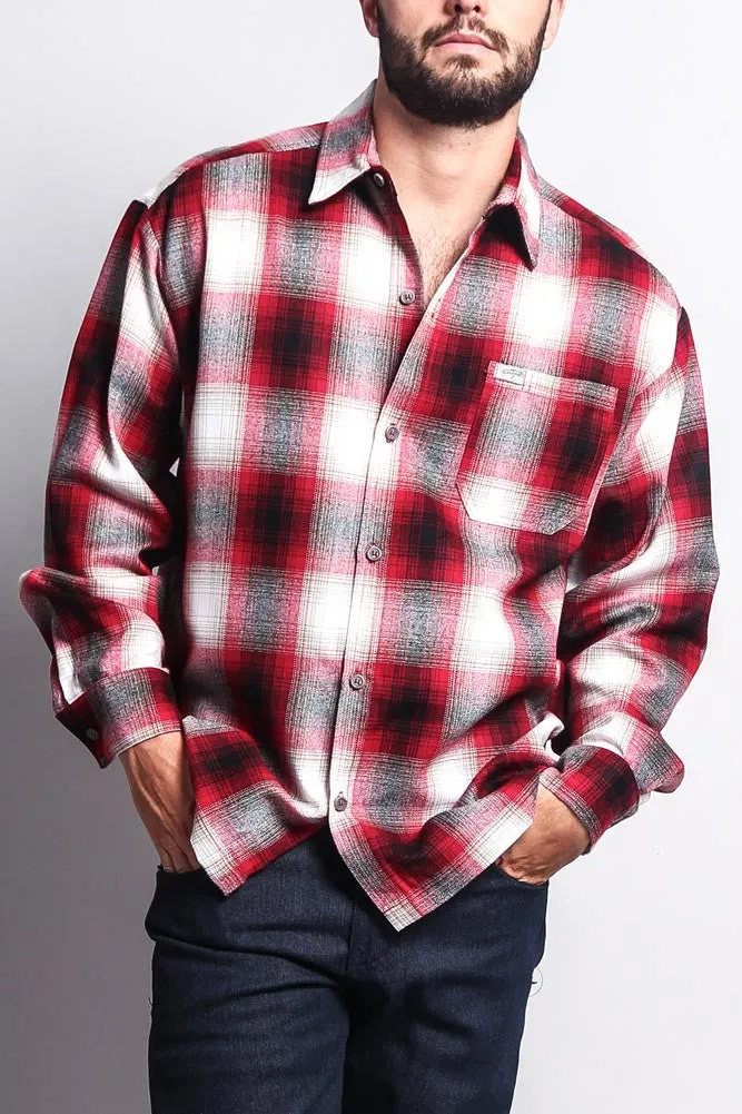 Western Casual Plaid Long Sleeve Button Up Shirt