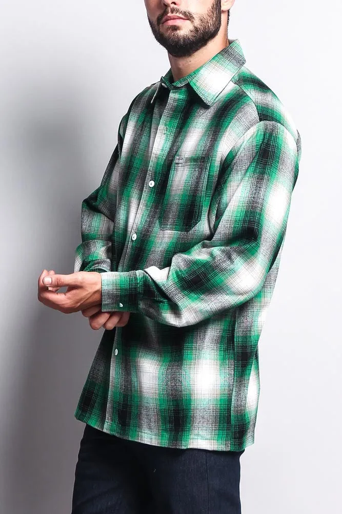 Western Casual Plaid Long Sleeve Button Up Shirt