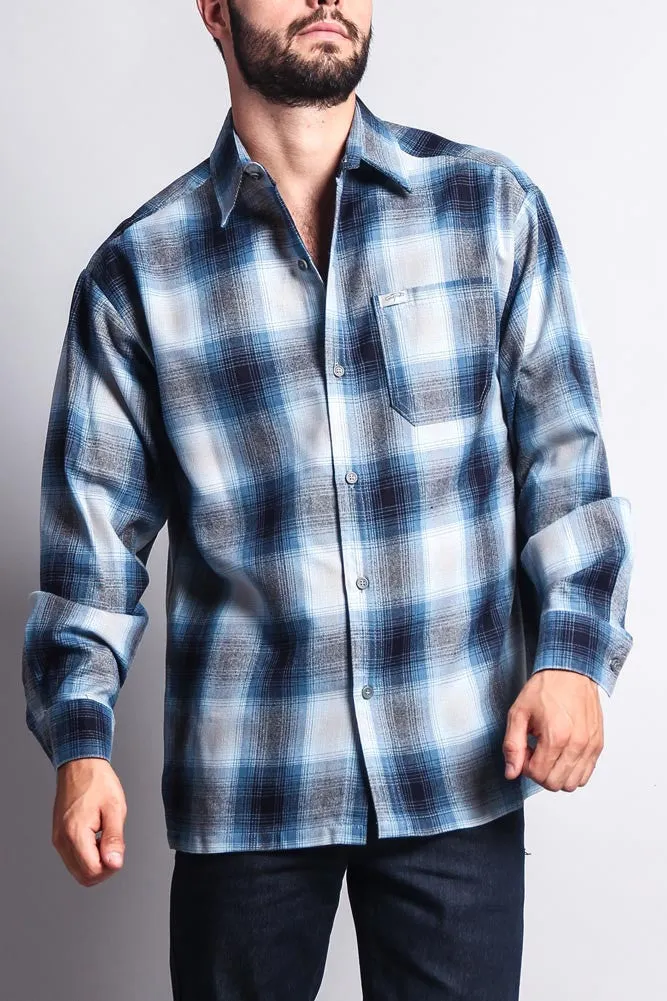 Western Casual Plaid Long Sleeve Button Up Shirt