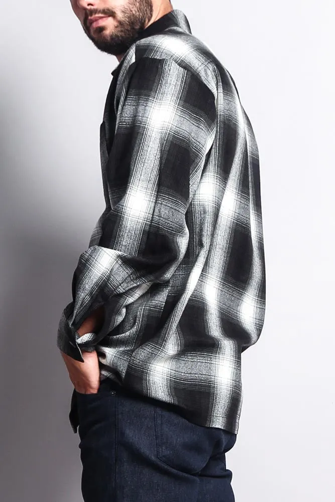 Western Casual Plaid Long Sleeve Button Up Shirt