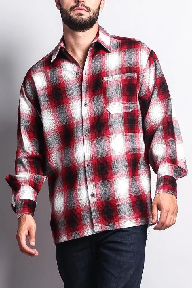 Western Casual Plaid Long Sleeve Button Up Shirt