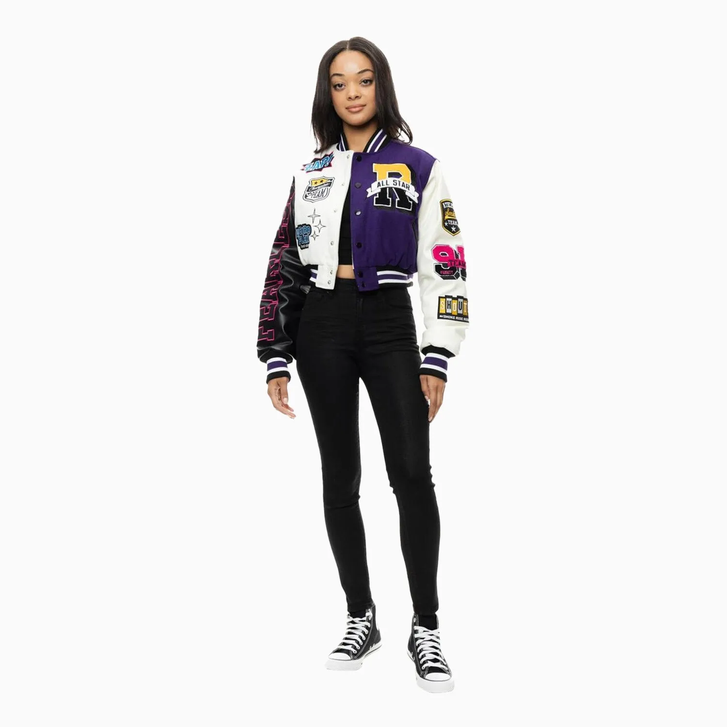 Women's All Star Crop Varsity Wool Jacket