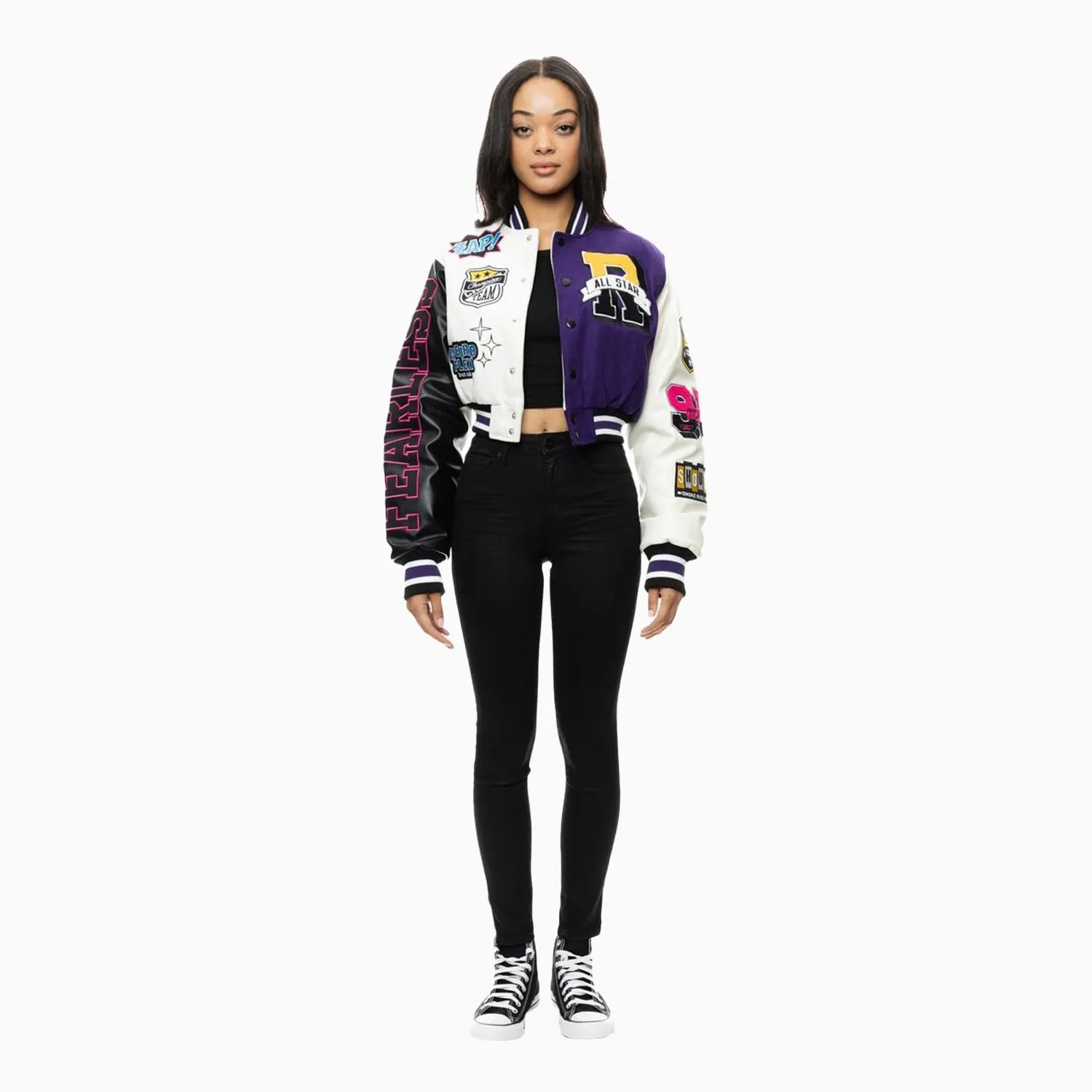 Women's All Star Crop Varsity Wool Jacket