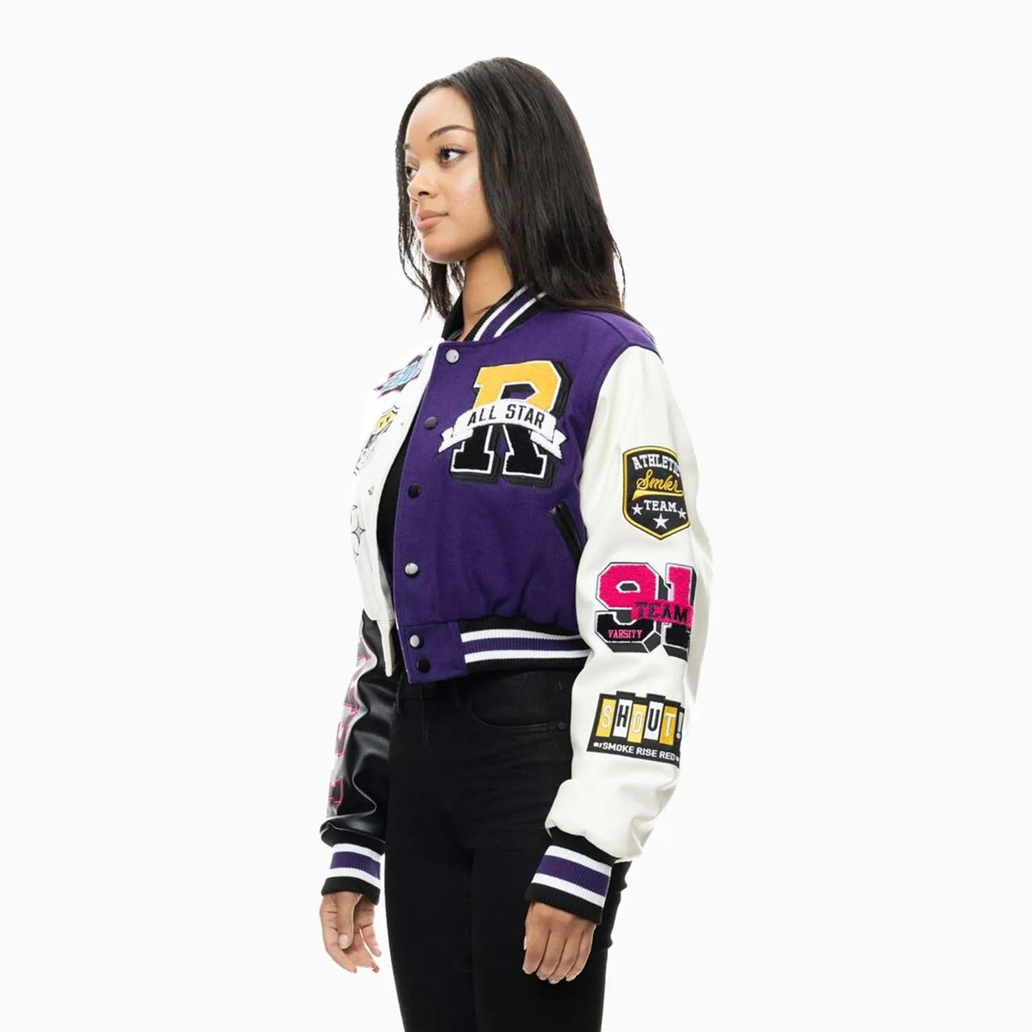 Women's All Star Crop Varsity Wool Jacket