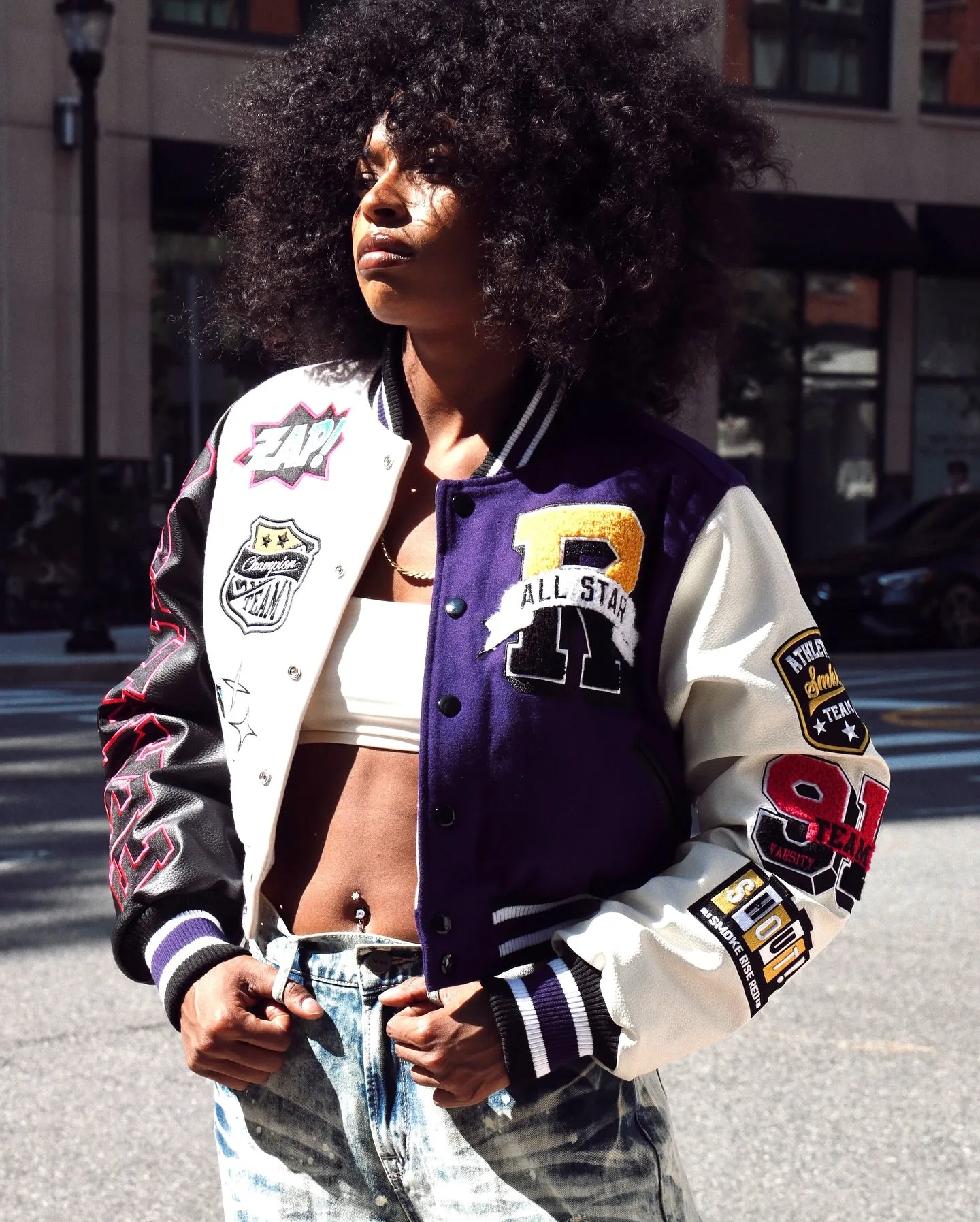 Women's All Star Crop Varsity Wool Jacket