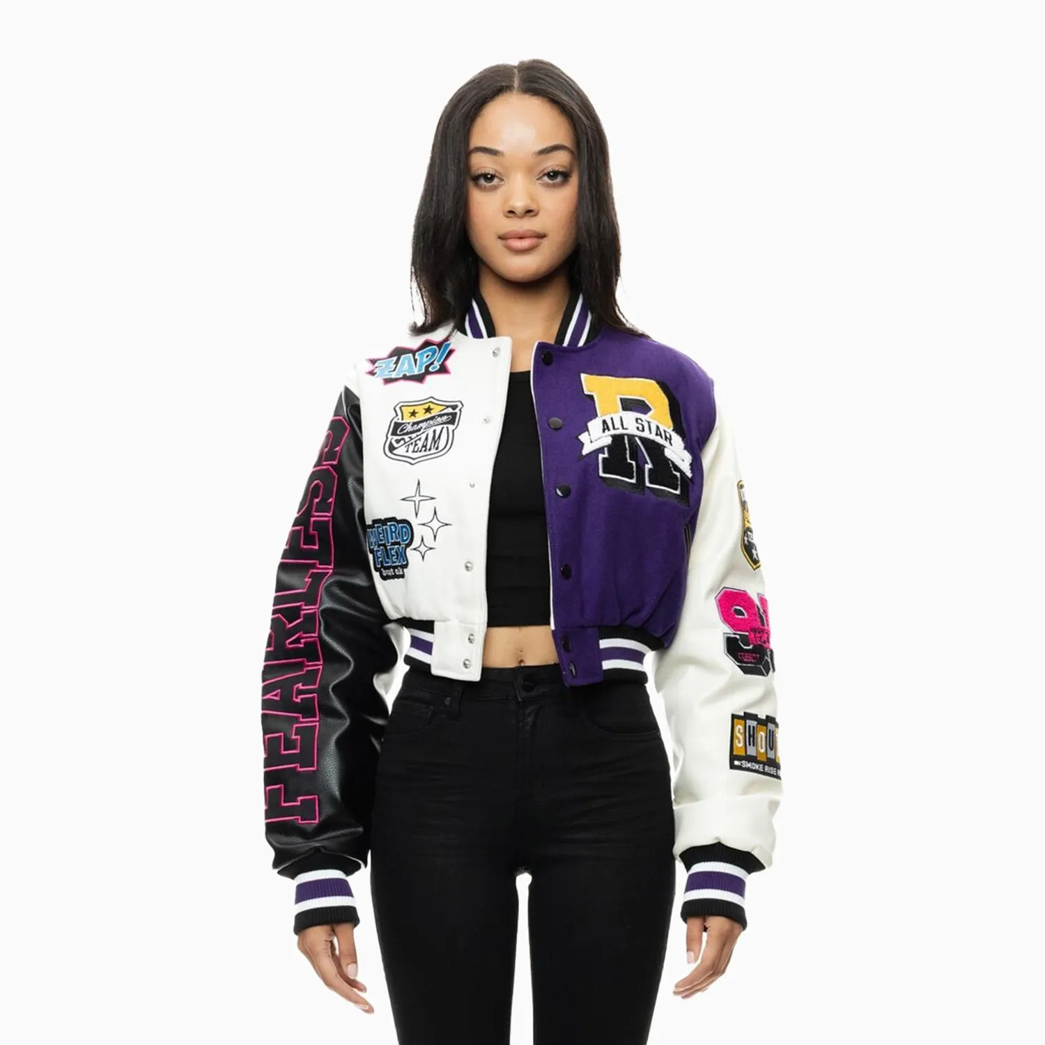 Women's All Star Crop Varsity Wool Jacket